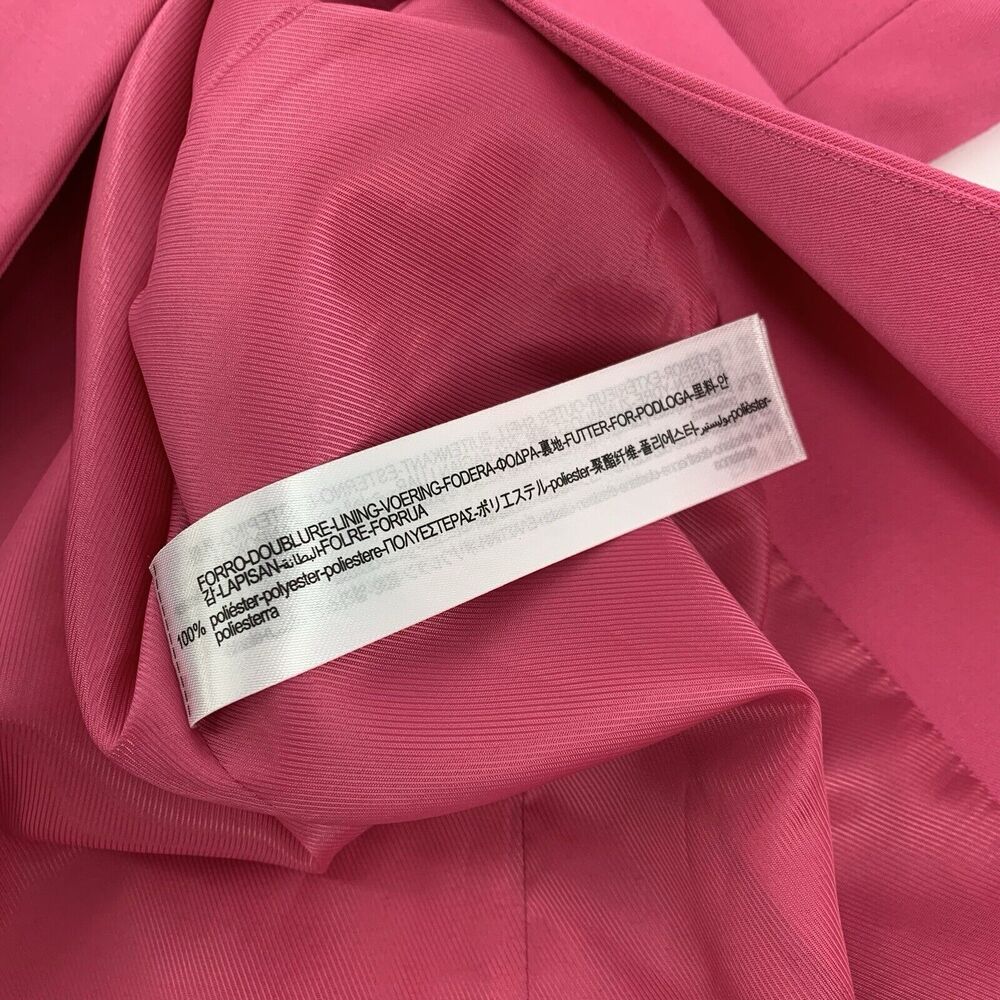 NWT $250 Zara Tailored Boxy Cut One Button Blazer Size XS Womens Dark Pink AKA - Picture 6 of 8